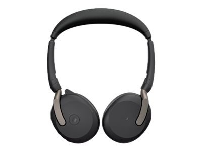 JABRA Evolve2 65 Flex MS Stereo Headset on-ear Bluetooth wireless active noise cancelling USB-C black Certified for Microsoft Te