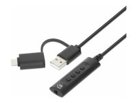 MANHATTAN 2-in-1 Adapterkabel USB-C und USB-A auf 3,5mm...