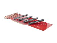 STARTECH.COM Quad M.2 PCIe Adapterkarte PCI Express 4.0 x16 auf Vierfach NVMe oder AHCI M-Key M.2 SSDs 7,8GBit/s je SSD Bifurkation