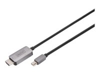 DIGITUS 8K 60Hz. M/M mini DP to HDMI adapter cable Alu...