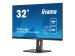 IIYAMA XUB3293UHSN-B5 81,28cm 32Zoll ETE IPS 3840x2160 UHD 1000:1 350cd/m2 4ms HDMI DP USB-C Dock Speakers LAN 65W PD 15cm