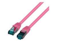 EFB RJ45 Patchkabel S/FTP Cat6A LSZH Magenta Laenge 0,25m...