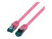 EFB RJ45 Patchkabel S/FTP Cat6A LSZH Magenta Laenge 0,25m 4x2xAWG27/7 nach TIA/EIA568B geschirmt Uebertragungsstandards 10Gbit