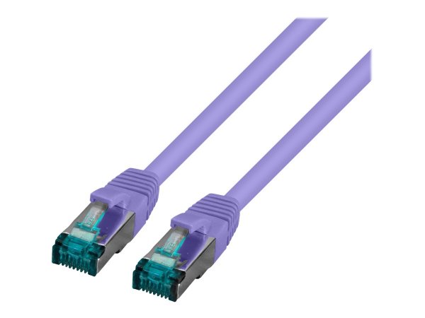 EFB RJ45 Patchkabel S/FTP Cat6A LSZH Violett Laenge 2m 4x2xAWG27/7 nach TIA/EIA568B geschirmt Uebertragungsstandards 10Gbit