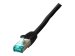 EFB RJ45 Patchkabel S/FTP Cat.6A LSZH einseitig 90Grad gewinkelt 0,25m schwarz