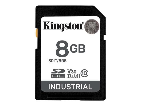 KINGSTON 8GB SDHC Industrial -40C to 85C C10 UHS-I U3 V30 A1 pSLC