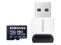 SAMSUNG Pro Ultimate microSD 128GB Memory Card UHS-I U3 FHD 4K UHD 200MB/s Read 130 MB/s Write for Smartphone Drone Incl USB-Reader