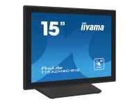 IIYAMA T1532MSC-B1S 38,1cm 15Zoll PCAP Bezel Free Front 10P Touch 1024x768 Speakers VGA DisplayPort HDMI 330cd/m touch USB Interf