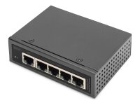 DIGITUS Industrial 5-Port Gigabit PoE Extender 1-Port...