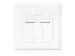 DIGITUS CAT 6A Class EA network outlet shielded 1x RJ45 LSA pure white flush mount 8 direction