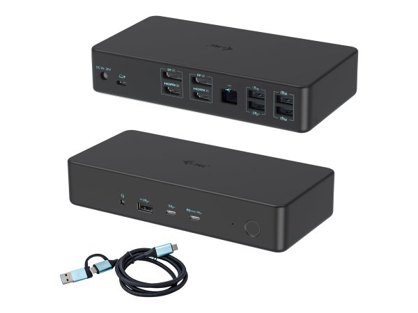 I-TEC USB 3.0 USB-C Thunderbolt 3 Professional Dual 4K Display Docking Station Generation 2 + Power Delivery 100W