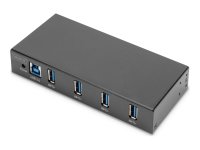 DIGITUS USB 3.0 HUB 4 Port Industrial Metal 15-kV ESD...