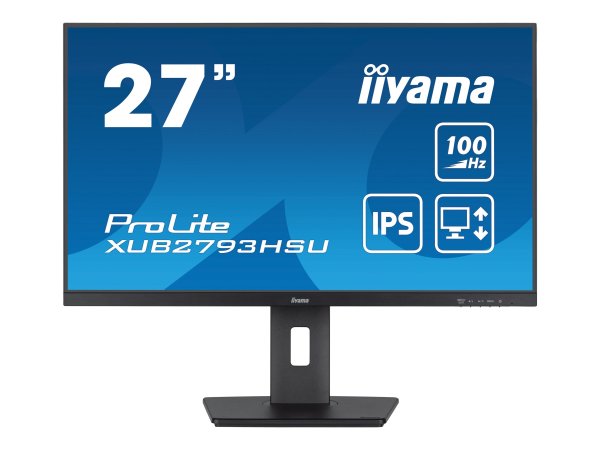 IIYAMA XUB2793HSU-B6 68,58cm 27Zoll ETE IPS-panel 1920x1080 100Hz 250cd/m 15cm Height Adj. Stand Pivot Speakers HDMI DisplayPort