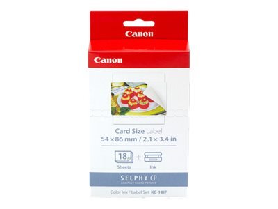 CANON KC-18IF Foto sticker inkjet 54x86mm 18 Blatt 10er-Pack with ink cassette for CP-100