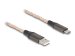 DELOCK USB 2.0 Kabel Typ-A zu USB Type-C mit RGB Beleuchtung 1m