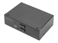 DIGITUS KVM Switch 2x1 DP DP Out USB 2 x DP + 2x USB +2...