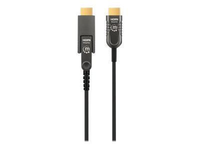 MANHATTAN Aktives HDMI-Glasfaserkabel mit abnehmbarem Stecker 4K60Hz UHD HDMI-Stecker auf Micro-HDMI/HDMI-Stecker 30m HEC ARC