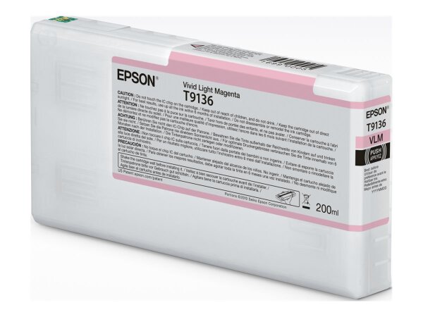 EPSON 5LB T9136 Vivid Light Magenta Ink Cartridge 200ml