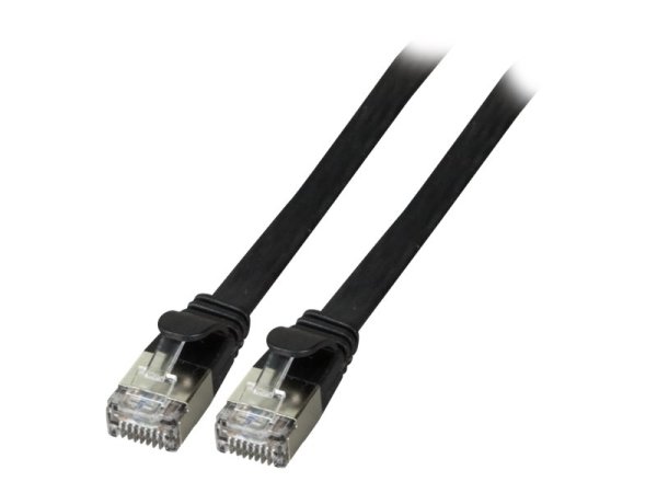 EFB RJ45 Flachpatchkabel Cat.6A U/FTP PVC schwarz 0,15m