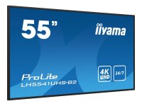 IIYAMA LH5541UHS-B2 139,7cm 55Zoll 3840x2160 4K UHD IPS panel 1precent Haze Landscape and Portrait mode Speakers 2x 10W VGA 3x HDMI