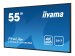 IIYAMA LH5541UHS-B2 139,7cm 55Zoll 3840x2160 4K UHD IPS panel 1precent Haze Landscape and Portrait mode Speakers 2x 10W VGA 3x HDMI