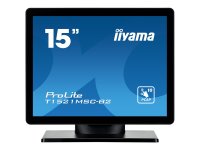 IIYAMA T1521MSC-B2 38,1cm 15Zoll PCAP Bezel Free Front 10P Touch 1024x768 Speakers VGA HDMI 325cd/m USB Interface