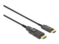 MANHATTAN Aktives optisches HDMI-Glasfaserkabel 4K60Hz UHD HDMI-Stecker auf Micro-HDMI-Stecker und abnehmbarer HDMI-Stecker 20 m