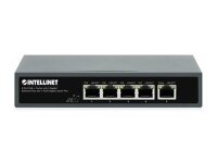 INTELLINET 5-Port PoE++ Switch mit 4 Gigabit Ethernet-Ports und 1 RJ45 Gigabit Uplink-Port 140 W PoE-Leistungsbudget