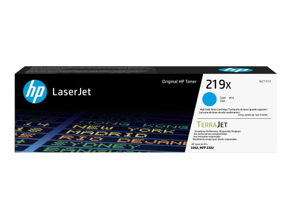 HP 219X High Yield Cyan Original LaserJet Toner Cartridge