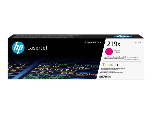 HP 219X High Yield Magenta Original LaserJet Toner Cartridge