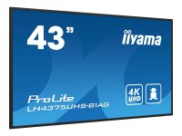 IIYAMA LH4375UHS-B1AG 10922cm 43Zoll 3840x2160 UHD IPS panel Haze 25perc 500cd/m Landscape and Portrait Signal FailOver Speakers