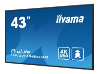 IIYAMA LH4375UHS-B1AG 10922cm 43Zoll 3840x2160 UHD IPS panel Haze 25perc 500cd/m Landscape and Portrait Signal FailOver Speakers