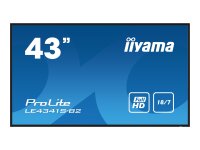 IIYAMA LE4341S-B2 10922cm 43Zoll 1920x1080 IPS panel 1perc Haze 8ms Landscape mode Speakers 2x 10W VGA 3x HDMI 350cd/m Media Play