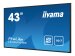 IIYAMA LE4341S-B2 10922cm 43Zoll 1920x1080 IPS panel 1perc Haze 8ms Landscape mode Speakers 2x 10W VGA 3x HDMI 350cd/m Media Play