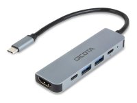 DICOTA USB-C 5-in-1 Video Hub 4K PD 100W