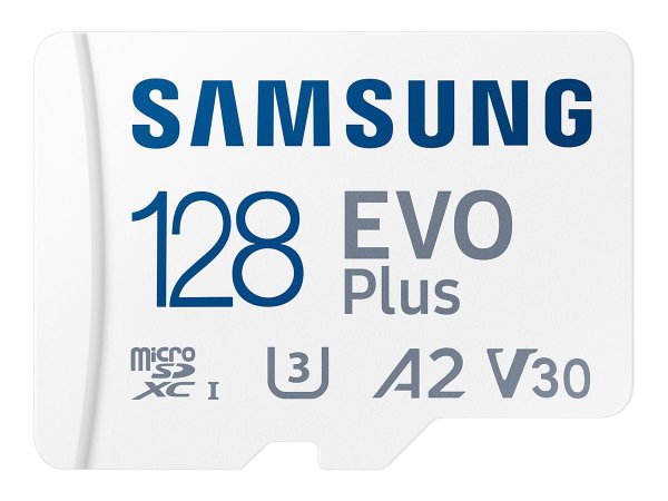 SAMSUNG EVO PLUS microSD 128GB 2024 inkl. SD Adapter Speicherkarte UHS-I U3 Full HD & 4K UHD 160 MB/s Lesen