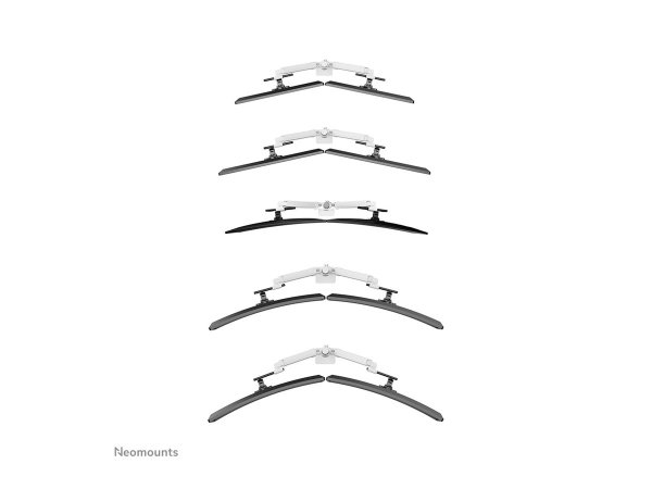 NEOMOUNTS Next One SL Desk Mount double display sliding VESA topfix clamp/grommet white