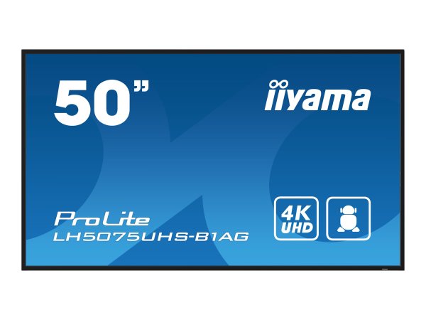 IIYAMA LH5075UHS-B1AG 127cm 50Zoll 3840x2160 UHD VA panel 500cd/m2 5000:1 Static Contrast 9,5ms Landscape or Portrait mode