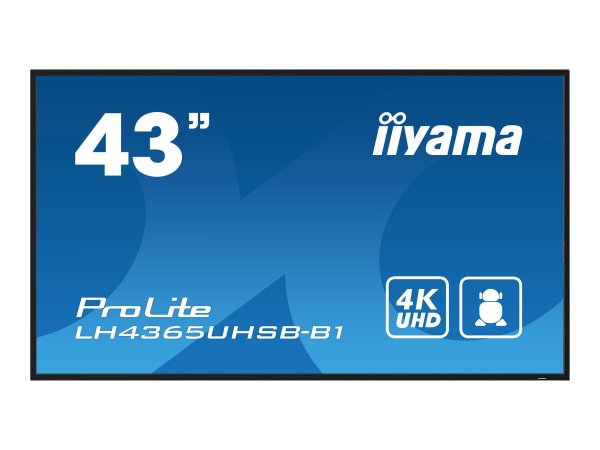 IIYAMA LH4365UHSB-B1 109,22cm 43Zoll 3840x2160 UHD VA panel 800cd/m2 1200:1 Static Contrast 8ms Landscape or Portrait mode