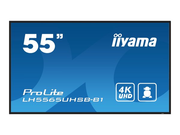 IIYAMA LH5565UHSB-B1 139,7cm 55Zoll 3840x2160 UHD VA panel 800cd/m2 1200:1 Static Contrast 8ms Landscape or Portrait mode