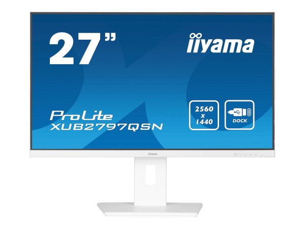 IIYAMA XUB2797QSN-W1 68,58cm 27Zoll IPS WQHD 100Hz 250cd/m2 1ms HDMI DP Speakers