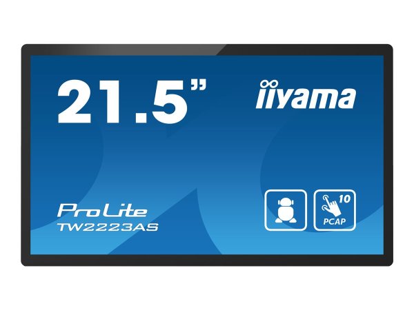 IIYAMA TW2223AS-B2 54,61cm 21,5Zoll PCAP Touch-Display CPU RK3399 4GB LPDDR4 Storage 32GB PCAP with Android 12 OS Google GMS