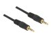 DELOCK Klinkenkabel 3,5mm 4 Pin Stecker zu Stecker 1m schwarz