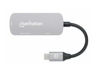 MANHATTAN USB-C auf HDMI 3-in-1 Docking-Konverter USB 3.2 Typ-C-Stecker auf HDMI 4K60Hz USB-A 5 Gbit/s und USB-C Power Delivery 100W