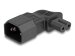 DELOCK Netzadapter IEC 60320 - C14 auf C7 Stecker / Buchse 2,5 A 90 gewinkelt