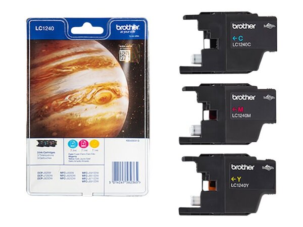 BROTHER LC-1240 ink cartridge cyan magenta and yellow high capacity 600 pages 1-pack blister without alarm