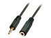 LINDY Audiokabel Stereo 3,5mm male / 3,5mm female 3m vergoldet