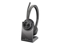 HP Poly Voyager 4320 UC Stereo USB-A Headset +BT700 USB-A Adapter +Charging Stand SmartBuy