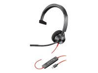 HP Poly Blackwire 3310 Monaural USB-C Headset +USB-C/A...