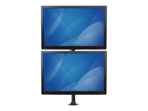 STARTECH.COM Vertikale Dual Monitorhalterung - Stahl - VESA bis zu 27 Zoll (10Kg) - Verstellbare zweifach Monitorhalterung